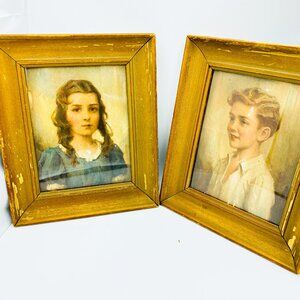 Set of 1950s Charles Bosseron Chambers Portrait Prints – Original Vintage Frames